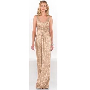 Sorella Vita 8686 Deep V Sequin Dress.
